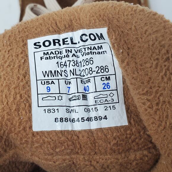 Sorel Meadow Lace Snow Chukka Boots Suede Leather Tan NL2208 286 Size US 9 - Picture 9 of 9